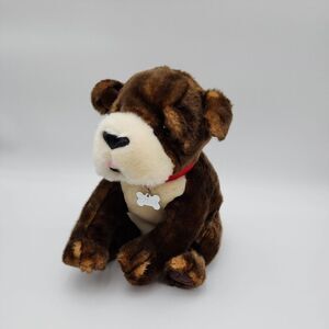 Keel Toys Dog Plush Animal Wearing  A Removable Collar with Name Tag Noelle Soft